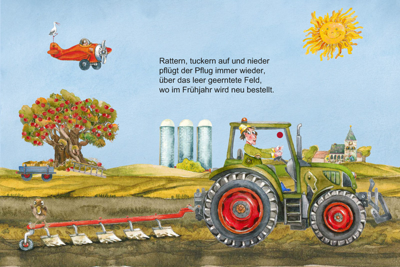 Herbst Bilderbuch Traktor enhanced 
